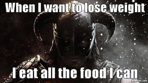 Losing weight in Skyrim